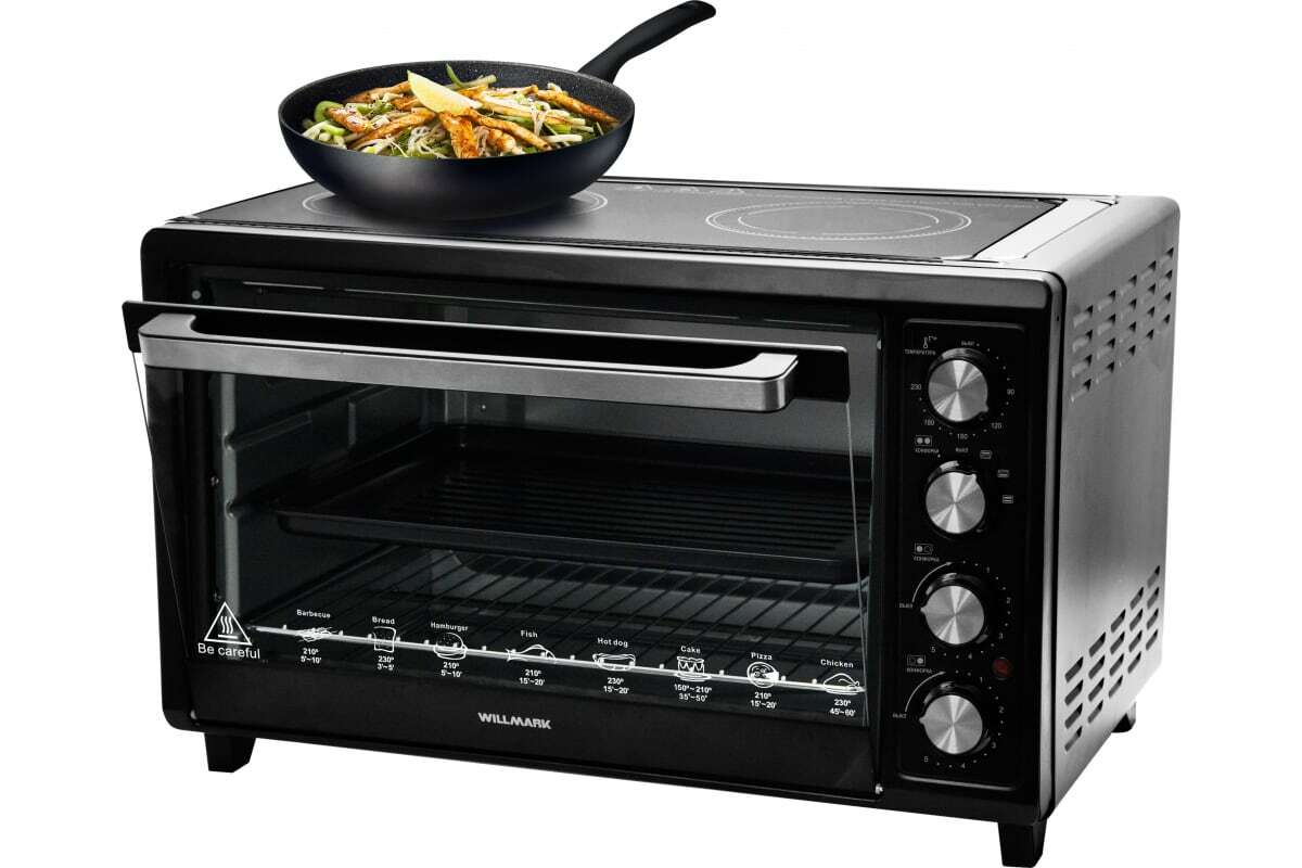 <span style="font-weight: bold;">Духовка электрическая (мини-печь) WILLMARK WCO-5082B черный</span>